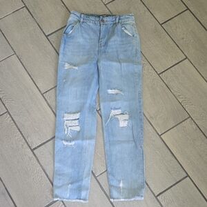 Trendy‎ Light Blue Ripped Boyfriend Jeans